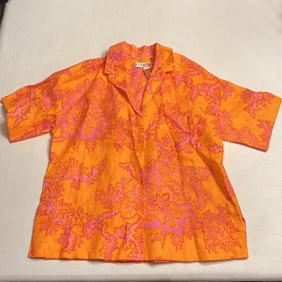 NWT RHODE KAMALA SHIRT CORAL REEF GRANDE - Picture 3 of 5